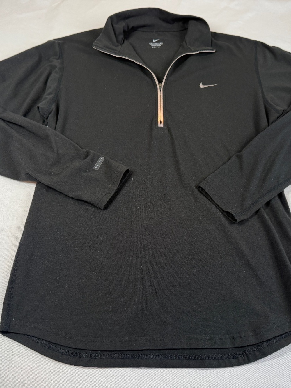 Nike Men's Women's Dri-Fit Quarter Zip Pullover Jacket Size Medium - Black